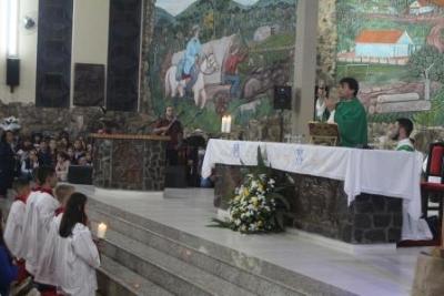 PenÃºltimo dia da Novena da padroeira, em Laranjeiras do Sul, foi marcada pela emoÃ§Ã£o dos devotos