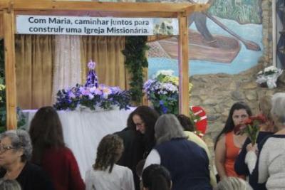 PenÃºltimo dia da Novena da padroeira, em Laranjeiras do Sul, foi marcada pela emoÃ§Ã£o dos devotos