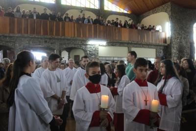 Missa Solene de Aparecida em Laranjeiras do Sul (12/10) teve a participaÃ§Ã£o da RÃ¡dio da FamÃ­lia