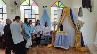 Em Rio Novo, na Missa Solene teve coroaÃ§Ã£o da Imagem de N.Sra. Aparecida