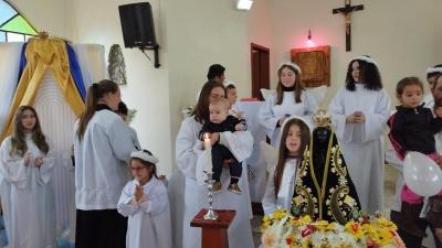 Em Rio Novo, na Missa Solene teve coroaÃ§Ã£o da Imagem de N.Sra. Aparecida