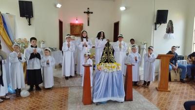 Em Rio Novo, na Missa Solene teve coroaÃ§Ã£o da Imagem de N.Sra. Aparecida