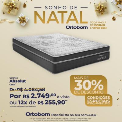 Continua a promoÃ§Ã£o Natal dos Sonhos ColchÃµes Ortobom 