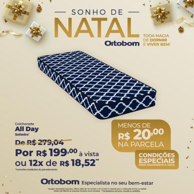 Continua a promoÃ§Ã£o Natal dos Sonhos ColchÃµes Ortobom 