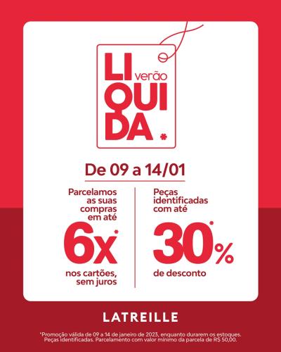 AtÃ© sÃ¡bado (14) tem Liquida VerÃ£o Latreille Laranjeiras do Sul 