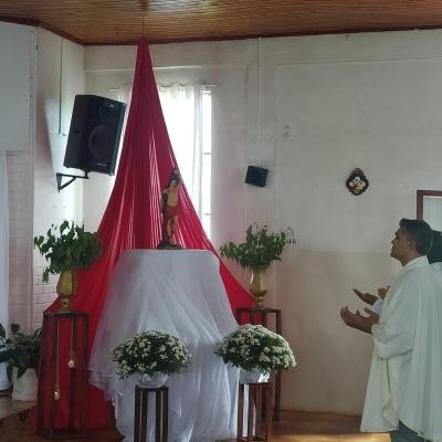 Festa em louvor a SÃ£o SebastiÃ£o em Campo do Bugre reuniu Centenas de FiÃ©is
