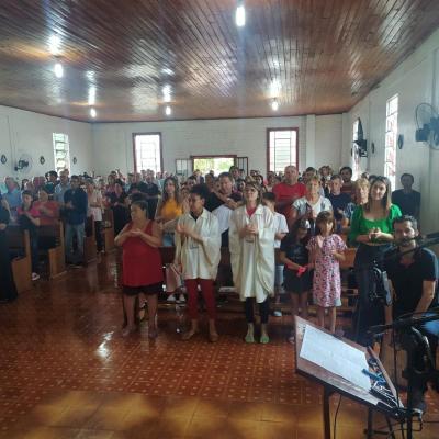 Festa em louvor a SÃ£o SebastiÃ£o em Campo do Bugre reuniu Centenas de FiÃ©is