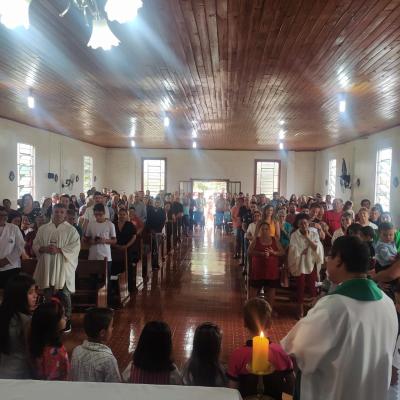 Festa em louvor a SÃ£o SebastiÃ£o em Campo do Bugre reuniu Centenas de FiÃ©is