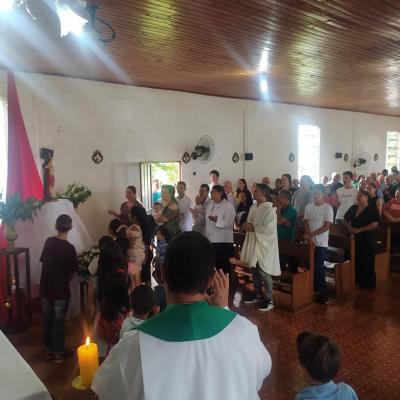 Festa em louvor a SÃ£o SebastiÃ£o em Campo do Bugre reuniu Centenas de FiÃ©is
