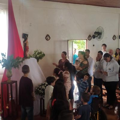 Festa em louvor a SÃ£o SebastiÃ£o em Campo do Bugre reuniu Centenas de FiÃ©is