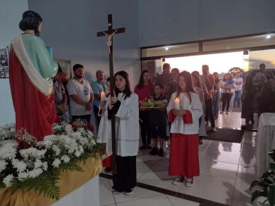 2º dia do Tríduo em louvor a São Paulo em Invernada Grande reuniu dezenas de fiéis