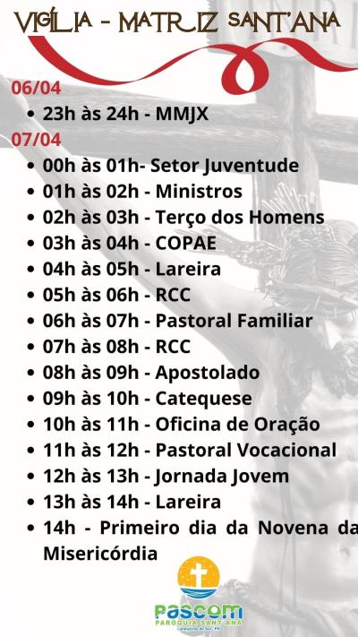 ParÃ³quia SantÂ´Ana Abre as celebraÃ§Ãµes do TrÃ­duo Pascal nesta Quinta (6)