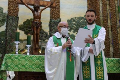 3Âº Dia Da Novena em louvor a Padroeira SantÂ´Ana teve a presenÃ§a da ParÃ³quia SÃ£o JoÃ£o Batista de Nova Laranjeiras