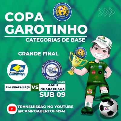 Neste sÃ¡bado (19) tem as finais da Copa Garotinho de Futsal Categorias de Base