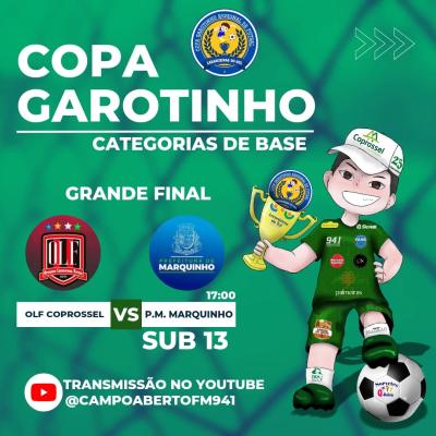 Neste sÃ¡bado (19) tem as finais da Copa Garotinho de Futsal Categorias de Base