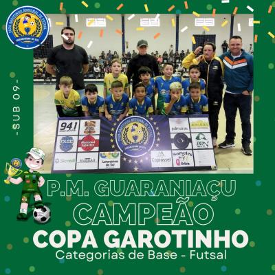 ConheÃ§a os CampeÃµes da Copa Garotinho de Futsal Categorias de Base