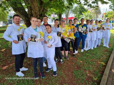 Laranjeiras do Sul realizou mais uma ação do Setembro Amarelo em combate ao suicídio 