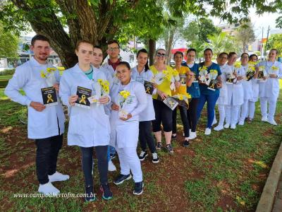 Laranjeiras do Sul realizou mais uma ação do Setembro Amarelo em combate ao suicídio 