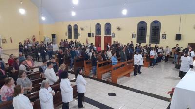 Bairro SÃ£o Miguel de Laranjeiras do Sul celebrou o padroeiro com centenas de fiÃ©is
