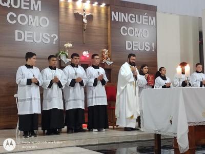 Bairro SÃ£o Miguel de Laranjeiras do Sul celebrou o padroeiro com centenas de fiÃ©is
