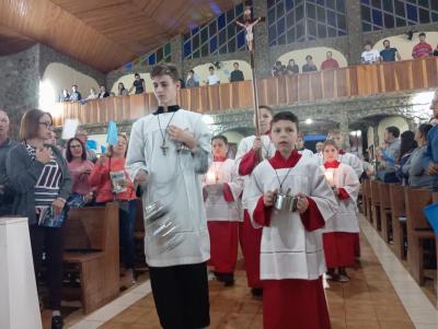 3ÂºDia da Novena de Nossa Senhora Aparecida em Laranjeiras do Sul foi marcada pela emoÃ§Ã£o
