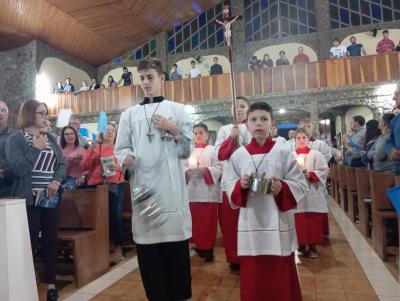 3ÂºDia da Novena de Nossa Senhora Aparecida em Laranjeiras do Sul foi marcada pela emoÃ§Ã£o