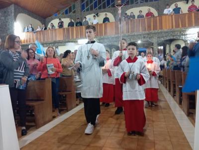 3ÂºDia da Novena de Nossa Senhora Aparecida em Laranjeiras do Sul foi marcada pela emoÃ§Ã£o