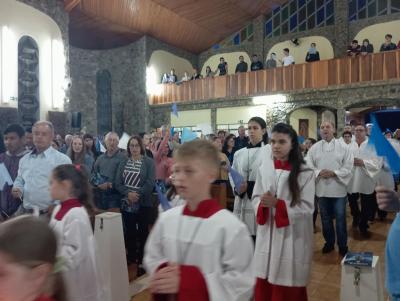3ÂºDia da Novena de Nossa Senhora Aparecida em Laranjeiras do Sul foi marcada pela emoÃ§Ã£o