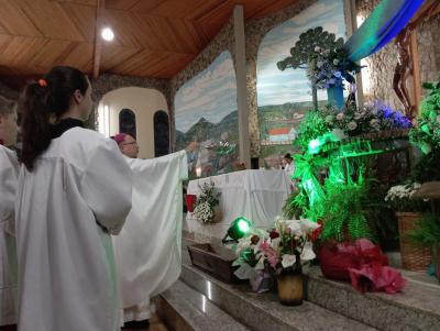 Bispo Dom Amilton presidiu o 4Âº dia da Novena de Nossa Senhora Aparecida em Laranjeiras do Sul