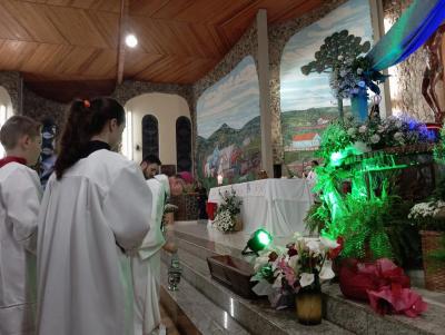 Bispo Dom Amilton presidiu o 4Âº dia da Novena de Nossa Senhora Aparecida em Laranjeiras do Sul