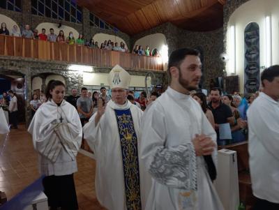 Bispo Dom Amilton presidiu o 4Âº dia da Novena de Nossa Senhora Aparecida em Laranjeiras do Sul