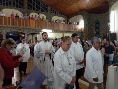 Bispo Dom Amilton presidiu o 4Âº dia da Novena de Nossa Senhora Aparecida em Laranjeiras do Sul