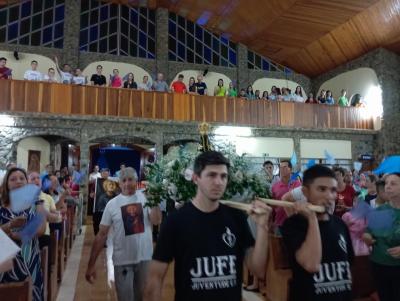 Bispo Dom Amilton presidiu o 4Âº dia da Novena de Nossa Senhora Aparecida em Laranjeiras do Sul