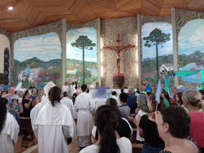 Bispo Dom Amilton presidiu o 4Âº dia da Novena de Nossa Senhora Aparecida em Laranjeiras do Sul