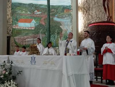 Bispo Dom Amilton presidiu o 4Âº dia da Novena de Nossa Senhora Aparecida em Laranjeiras do Sul