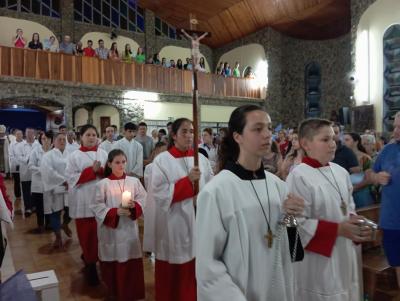 Bispo Dom Amilton presidiu o 4Âº dia da Novena de Nossa Senhora Aparecida em Laranjeiras do Sul