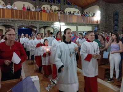 Bispo Dom Amilton presidiu o 4Âº dia da Novena de Nossa Senhora Aparecida em Laranjeiras do Sul
