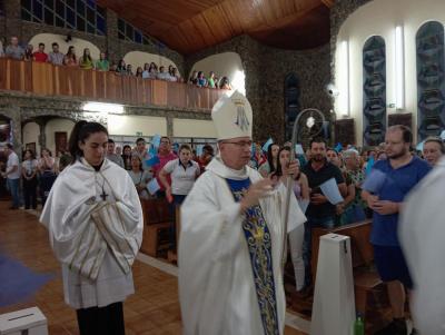 Bispo Dom Amilton presidiu o 4Âº dia da Novena de Nossa Senhora Aparecida em Laranjeiras do Sul
