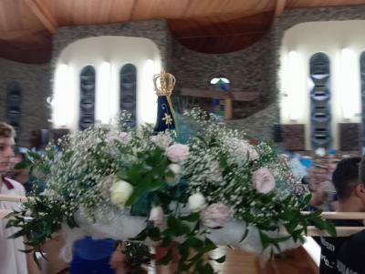 Bispo Dom Amilton presidiu o 4Âº dia da Novena de Nossa Senhora Aparecida em Laranjeiras do Sul