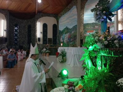 Bispo Dom Amilton presidiu o 4Âº dia da Novena de Nossa Senhora Aparecida em Laranjeiras do Sul