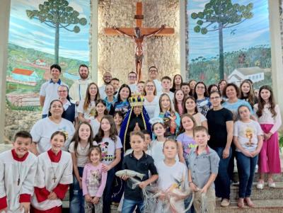 7Âª Dia da Novena de Aparecida em Laranjeiras do Sul foi presidida pelo Padre Everton