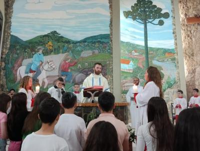 7Âª Dia da Novena de Aparecida em Laranjeiras do Sul foi presidida pelo Padre Everton