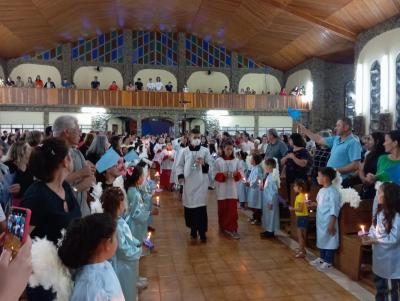 8Âº Dia da Novena de Aparecida em Laranjeiras do Sul teve benÃ§Ã£o para os professores e funcionÃ¡rios pÃºblicos