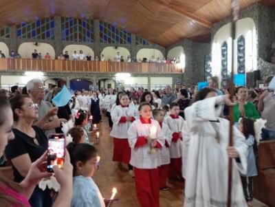 8Âº Dia da Novena de Aparecida em Laranjeiras do Sul teve benÃ§Ã£o para os professores e funcionÃ¡rios pÃºblicos