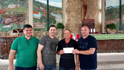 SantuÃ¡rio realizou a entrega da ContribuiÃ§Ã£o Premiada da Festa de Nossa Senhora Aparecida de Laranjeiras do Sul