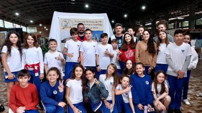 Alunos visitaram a ExposiÃ§Ã£o HistÃ³rica dos 90 anos da ParÃ³quia SantÂ´Ana