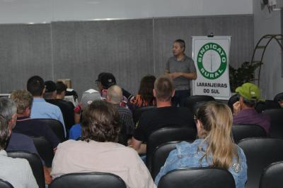 Palestra no Sindicato Rural de Laranjeiras do Sul tem foco em seguranÃ§a no Campo