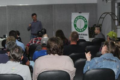 Palestra no Sindicato Rural de Laranjeiras do Sul tem foco em seguranÃ§a no Campo
