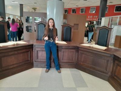 Vereadores do Parlamento Jovem do NÃºcleo de Laranjeiras visitam TRE-PR