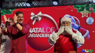 Natal de Laranjeiras 2023: abertura reÃºne famÃ­lias laranjeirenses na PraÃ§a Nogueira do Amaral